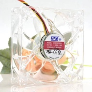 90mm 92mm LED AVC 9225 9CM DC12V 0.5A DASF0R2H 92X92X25mm Transparent Cooling Fan for Computer PC C