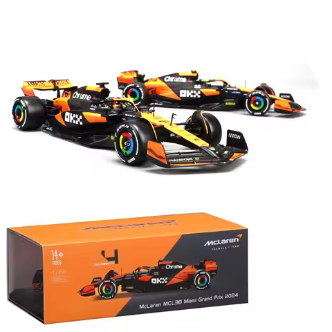 Bburago 1:24 F1 2024 McLaren MCL38 #4 Lando Norris #81 Oscar Piastri Formula Racing Car Diecast Allo
