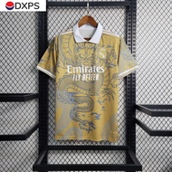 【Free Custom Name & Number】Real Madrid Jersey Golden Dragon Football Shirt