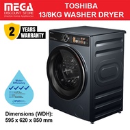 TOSHIBA TWD-T25BZP140MWS(MG) 13/8KG WASHER DRYER | 4 Ticks