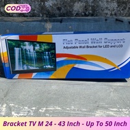 24-43 Inch TV Bracket - VESA Strong Mount 30x30 cm - Supports TVs Up to 50 Inch - Easy Installation