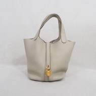 HERMES Picotin 18 Craie 奶昔白