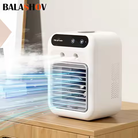 Mini Portable Humidifier Fan Air Conditioner Household Small Air Cooler Portable Air Adjustment Offi