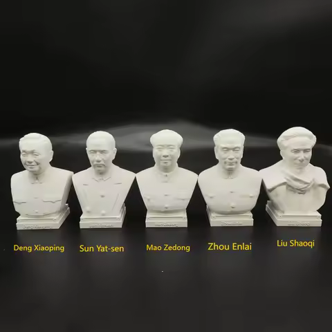 Sun Yat-sen Deng Xiaoping Zhou Enlai Mao Zedong Statue Ornaments Resin Blank Bust Model DIY Coloring