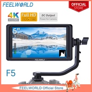 FEELWORLD F5 5นิ้วกล้อง DSLR Field Monitor IPS Full HD 1920X1080รองรับ4K เอาต์พุต HDMI เอียงแขน Powe