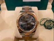 【已交流】勞力士 126301 永恆 玫瑰金 綠羅馬字 ROLEX 石板灰色面盤 Oyster Perpetual Datejust