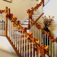WELLNESSSPOT Red Autumn Maple Leaves, Creative 1.7m Artificial Maple Garland, Hanging Vine Realistic