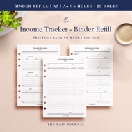Income Tracker - Finance Tracker Refill, Budget Planner, Budget Tracker, Daily, Weekly Tracker Weekl