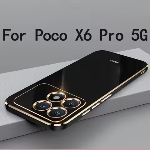 For Poco X6 Pro 5G Case Soft TPU Case For Poco X6 Pro 5G Anti-fingerprint Camera Protection Cover