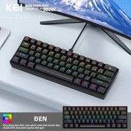 APAYADO K61 Mini 60% Bàn Phím Chơi Game 61 Phím Ánh Sáng RGB Đỏ/Xanh Dương Công Tắc Di Động Có Dây M