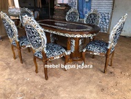 meja makan jati mewah - meja makan jati bagus - mebel jepara