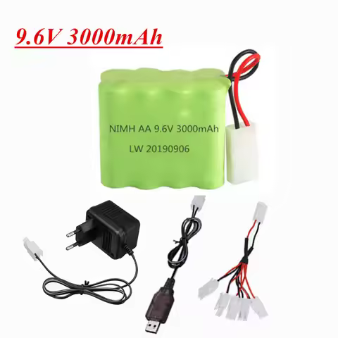 9.6V 3000mAh NI-MH battery Tamiya Plug with USB charger for RC Toys Electric toys security lighting 