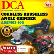 SYK (FREE SHIPPING) DCA ADSM03-100 100mm 20V Cordless Brushless Angle Grinder Mesin Gerinda Mengguna