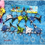 GANTUNGAN 12pcs Fighter Plane Keychain/ Bag Accessories Miniature Fighter Plane/ Wholesale Dozen/s