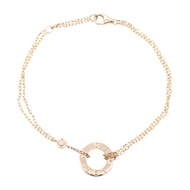 [Pre-owned] Cartier Love Circle 2PD Bracelet, Wrist Size 16/18cm, K18PG (Pink Gold), Diamond Love Ci