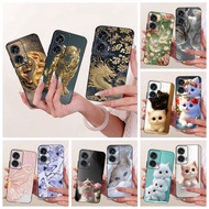 For Motorola Edge 50 Fusion Case XT2429-1 Lovely Cartoon Dragon Cat Soft Silicone Back Cover For Mot