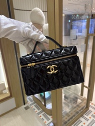 Chanel 26C Vanity case黑金鑲鑽珍珠雙C logo LP小盒子