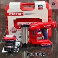 EMTOP เครื่องยิงตะปู เครื่องยิงแมกซ์ ยิงตะปู  แบตเตอรี่ ไร้สาย 20 โวลท์ รุ่นงานหนัก รุ่น ELBNLI2036