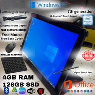 FUJITSU ARROW TAB V727 M3 7TH GEN WINDOW TABLET IDEAL FOR STUDENT,TRADER 4GB RAM 128GB SSD With Blue