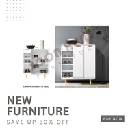 Muji Style 3 Door Shoe Cabinet,Almari Kasut Muji Style 3 Pintu