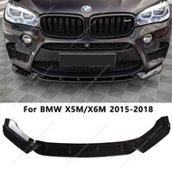 Max Style ABS Front Bumper Splitter Lip Spoiler Diffuser For BMW X5M F85 X6M F86 4.4TV8 Real M 2015