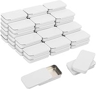 50 PCS 2.36X1.3X0.43 Inch, Slide Top Tin Containers, Tin Box Container, Storage Boxes with Lid for S