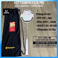 1 genuine KUMPOO K520 PRO badminton racket, pre-strung 10.5kg, comes with carrying case and handle Z