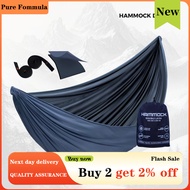 Double Person Foldable Hammock Ready Stock Outdoor Swing Chair Camping Garden Sleeping Bed Canvas Be