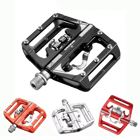 Bicycle Pedals Mtb Mixed Pedals Clip Mountain Bike Foot Rest Double Function Spd Aluminum Footrest