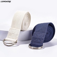 LEMONTRE Exercise Straps, 1.8mx3.8cm Flexibility Yoga Strap,  Adjustable D-Ring Buckle Durable Cotto