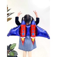 Astronaut planet rocket wing foil balloon space