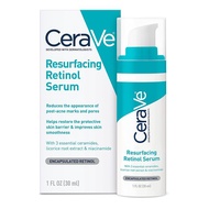 Cerave Skin Resurfacing Retinol Serum Resurfacing Hydrating Hyaluronic Acid Serum for Post-Acne Marks and Skin Texture Pore Refining Fast Shipping ลดเลือนริ้วรอย ลดเลือนรอยสิว กระจ่างใส ลดเลือนริ้วรอย