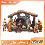 Christmas Nativity Manger Group Scene Decoration Gift Box Christmas Gift Resin Crafts