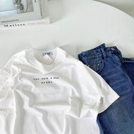 Áo thun 3158 chất cotton khô mẫu YOU HAVE A NICE HEART Áo thun nam nữ form rộng Áo thun form rộng Áo