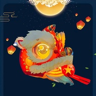 Lồng Đèn Trung Thu 3D Lân Sư Rồng “Lân Ngọc Trông Trăng” – Giấy Cứng Gấp Gọn Rước Đèn & Trang Trí