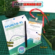 SEMINAR KIT: A5 NOTEBOOK CUSTOM A5 NOTEBOOK/, PEN, NAME ID CARDTAG, 3 IN 1 CO CARD MAREV CREATIVE