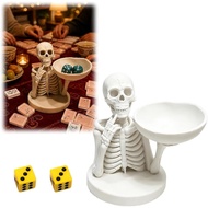 Skull Dice Tray Holder, Dice Storage Tray for Mahjong & Tabletop Game