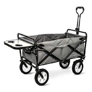 Folding Wagon Folding Garden Trolley Cart Heavy Duty Wagon Multi-Function Shopping Cart for Outdoor Camping Picnic Fishing with Table Board and 4
