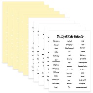Cash Envelope Label Stickers, 10 Sheets Budget Tab Labels, Clear Vinyl Sticker Monthly Finance Plann