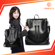 ⭐女式休闲包 大容量黑色 PU 皮革女童背包 ⭐Womens Casual Bag Large Capacity Black PU Leather Girls Backpacks ⭐Beg Kasua