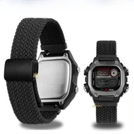 สายนาฬิกาผ้าไนลอนทอ Bando สำหรับ Casio DW-291H/DW-290 W-218H/W-219H สายนาฬิกาหนังสานแบบกลางๆ สำหรับผ