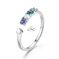 18k White Gold Plated with Swarovski Adjustable Ring