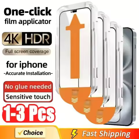 1-3Pc 8K High End Tempered Glass For iPhone 15 14 13 12 11 Pro Max XS MAX 15 16 Screen Protector Wit