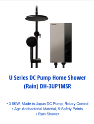 Panasonic DH-3UP1MSR U Series Home Shower With Rainshower DC Pump