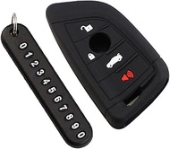 Silicone Car Key Cover Case With Phone Number Key Chain Key For BMW X1 X5 X6 F15 F16 F48 BMW 1/2 Ser
