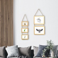 New Creative Solid Wood Photo Frame 4R 6R 8R Hanging Wall Ins Wooden Photo Frame Hanging Decoration 