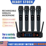 Wireless Microphone System Four Wireless Handheld Microphone for KTV Stage Performance Home Karaoke Professional