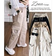 Zona Pant Kulot Twill Cargo (Apple)