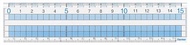 Raymay Fujii AJH158 Ruler, Easy to Read Grid Ruler, 5.9 inches (15 cm), 1 Piece