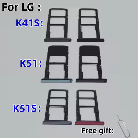 SIM Card SD Card Tray chip slot drawer card Holder For LG K41S K51 K51S K510HM K500UM3 K510EMW K500Q